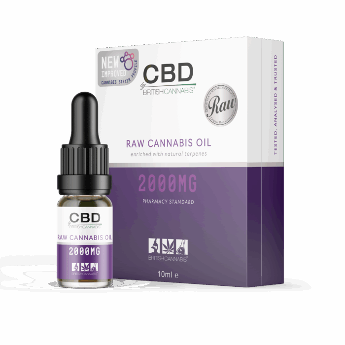 RAW 100% Cannabis Oil (10ml CBD Oral Dropper) - 2000mg