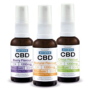 ACCESS CBD Oil, 30ml, 1200mg, Berry Flavour, Natural Flavour and Citrus Flavour.