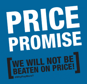 Price Promise, why pay more graphic,