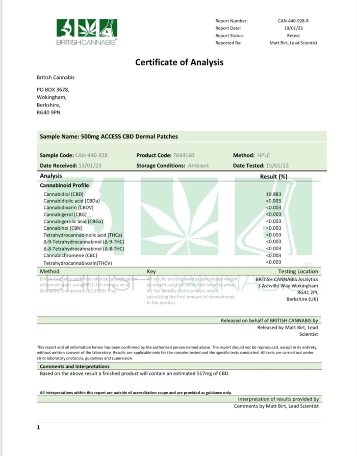 ACCESS CBD® CBD Patches (30 x 50mg) - 1500mg - Image 9