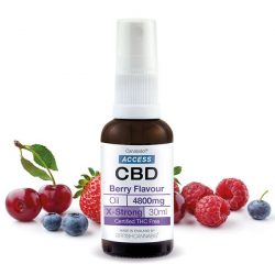 Berry-Flavour-4800mg-Web Main product image for 4800mg Berry flavoured ACCESS CBD oil.