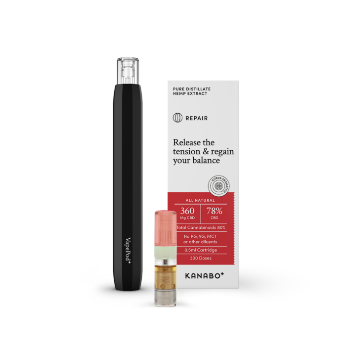 Kanabo VapePod + Repair (0.5ml Cartridge) – 360mg CBD